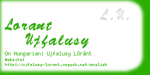 lorant ujfalusy business card