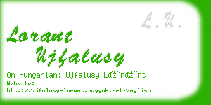 lorant ujfalusy business card